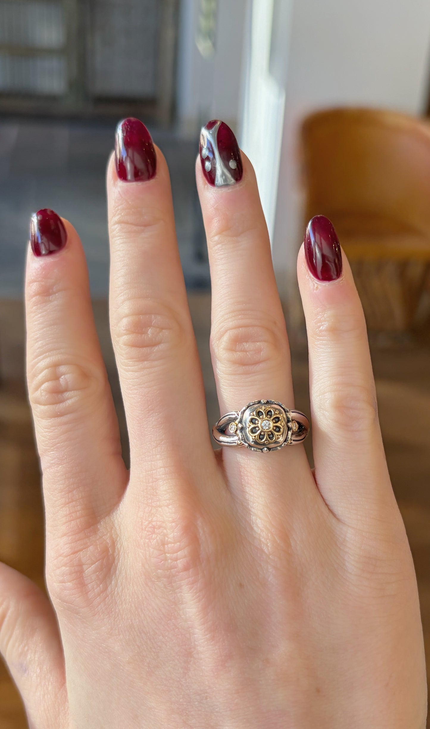 Mixed Metal Diamond Ring