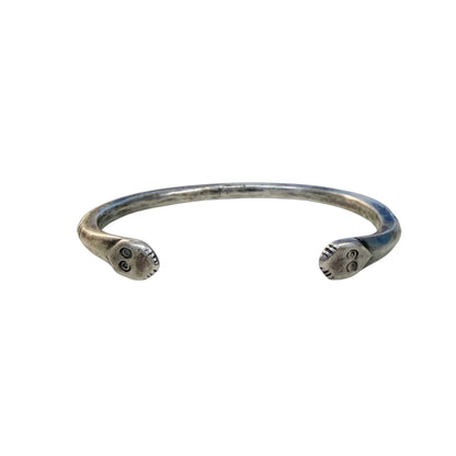 Jock Favour Sterling Silver Snake Head Cuff