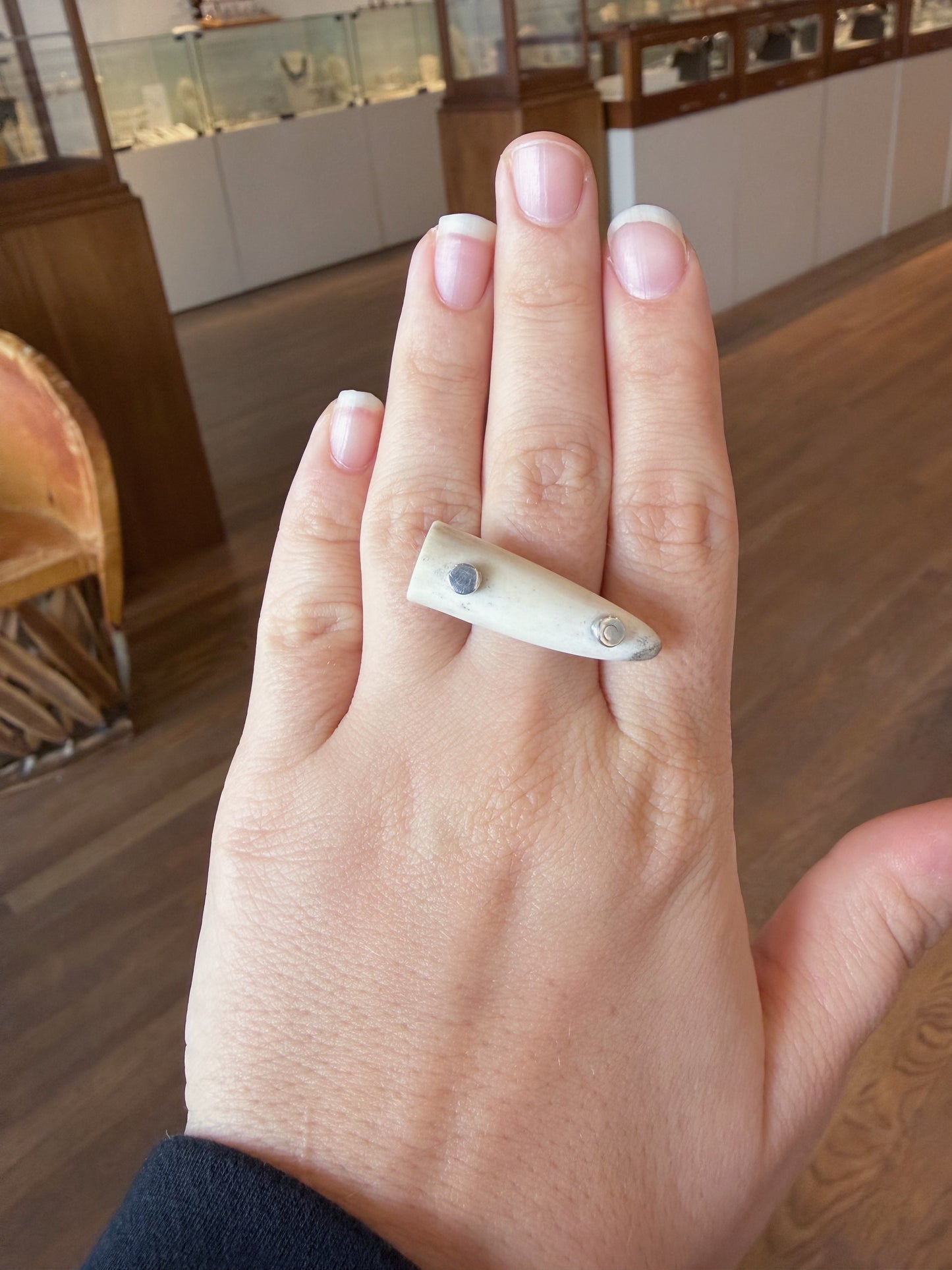Antler Bone Silver Ring