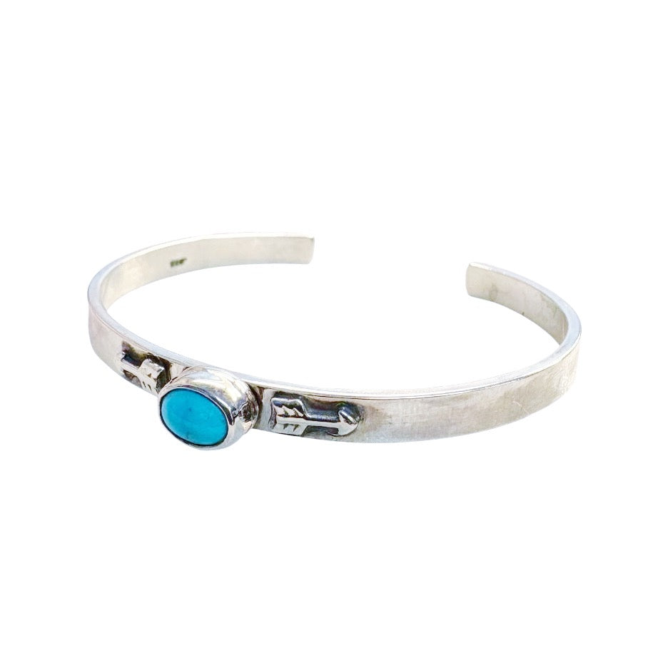 Turquoise & Arrow Cuff Bracelet