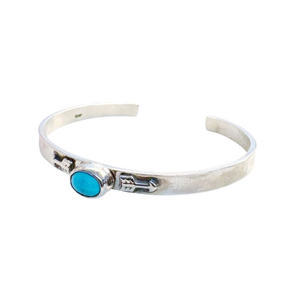 Turquoise & Arrow Cuff Bracelet