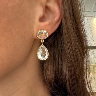 Double Topaz Earring
