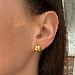 Gold Ball Stud Earrings