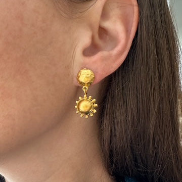 Double Pinwheel Drop Earrings