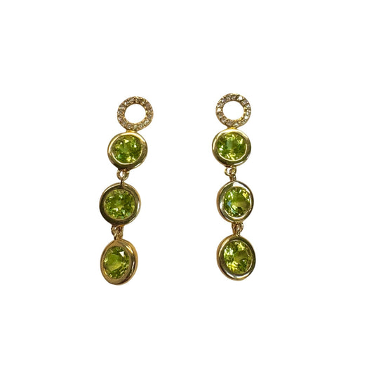 Peridot Triple Drop Earring Charms