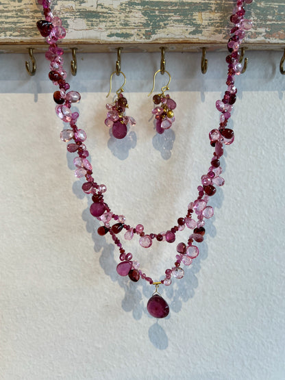 Rubellite & Pink Tourmaline Necklace
