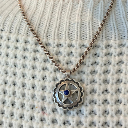 Texas Silver Star Pendant with Lapis
