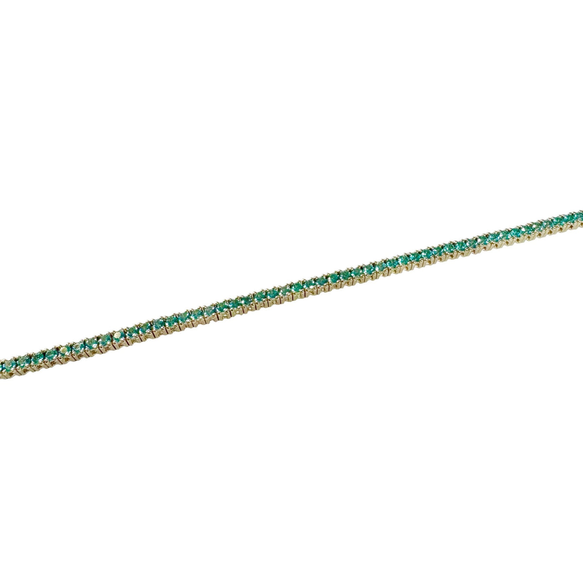 Lab Grown Paraiba Tourmaline Tennis Bracelet