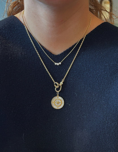 Three Circle Diamond Necklace