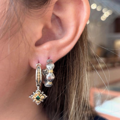 Wavy Mixed Metal Hoops