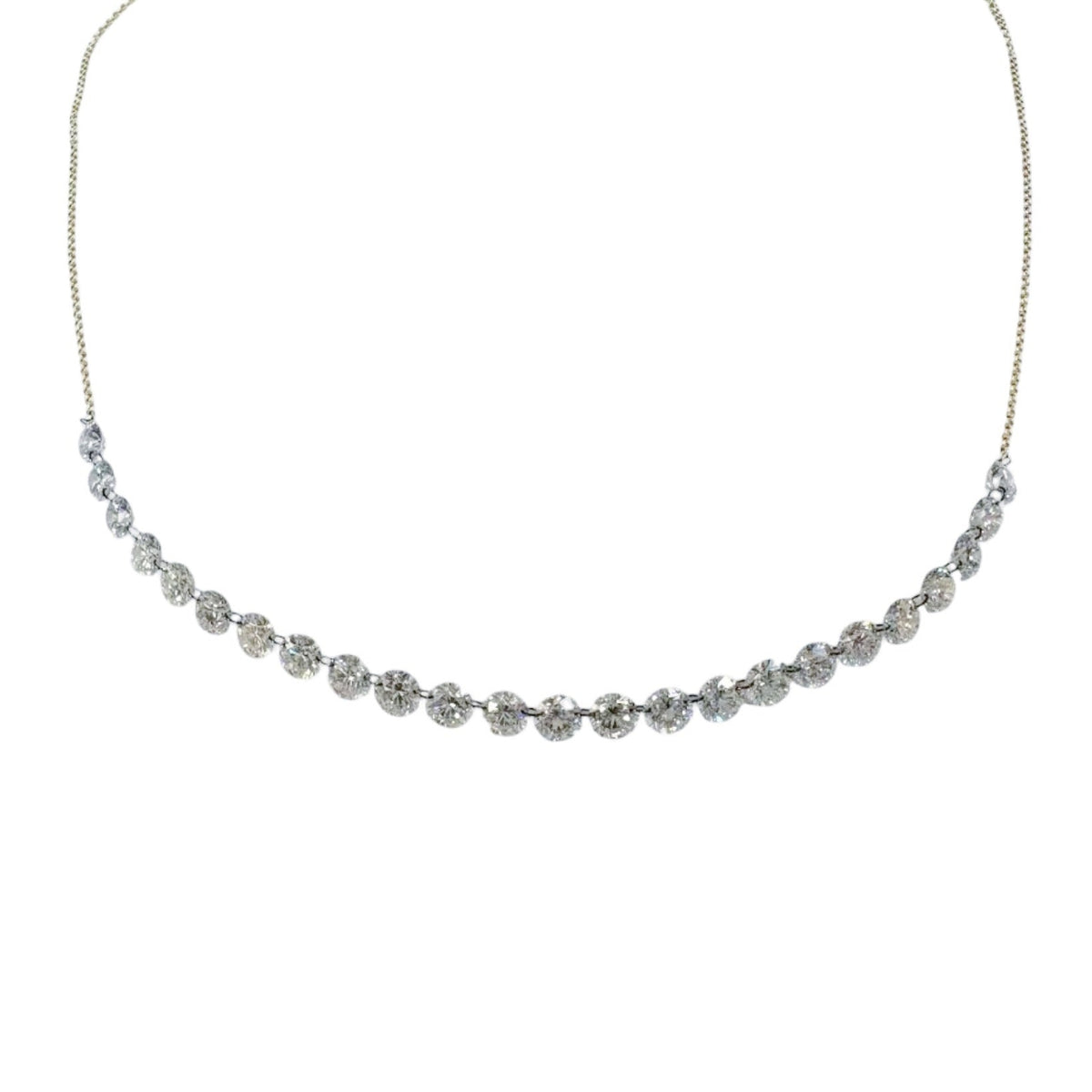 Floating Lab Grown Diamond Necklace