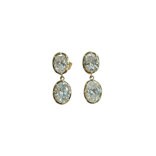 Lab Grown Diamond Double Drop Earrings