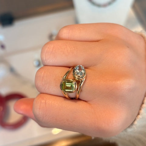 Peridot Gold Ring