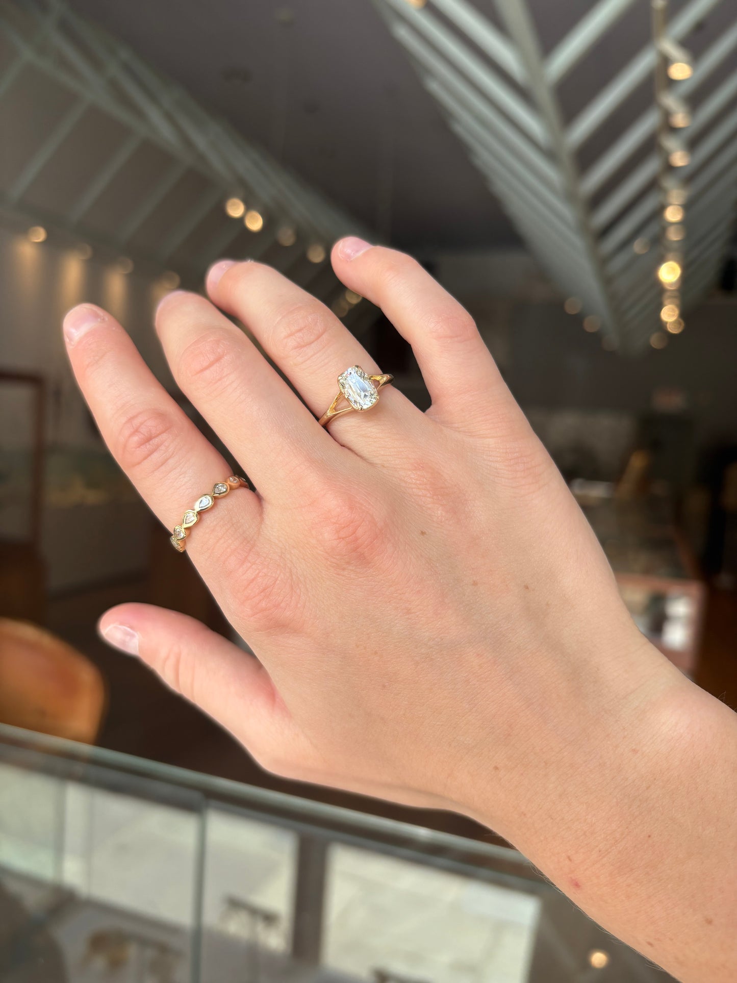 Elongated Cushion Cut Lab Grown Diamond Ring