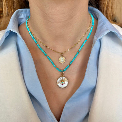 Delicate Turquoise Beaded Chain