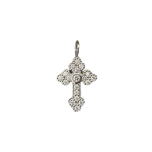 Guinevere White Gold Diamond Cross Pendant
