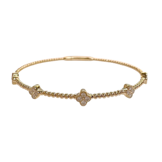 Milgrain Quad Diamond Flex Bracelet