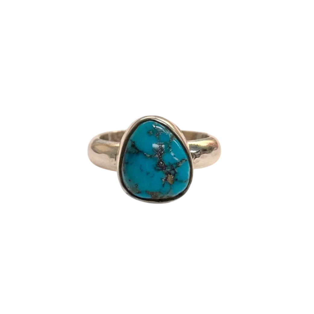 Rounded Morenci Turquoise Ring