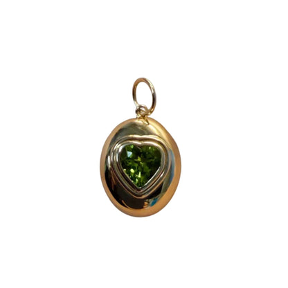 Peridot Heart Pendant