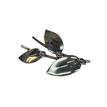 Danish Leaf sterling Silver Pin