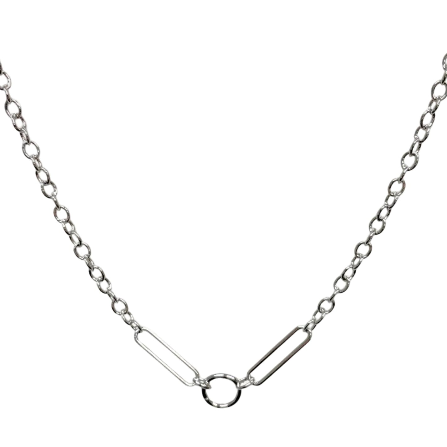 Sterling Silver Circle Enhancer Necklace