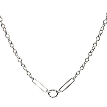 Sterling Silver Circle Enhancer Necklace