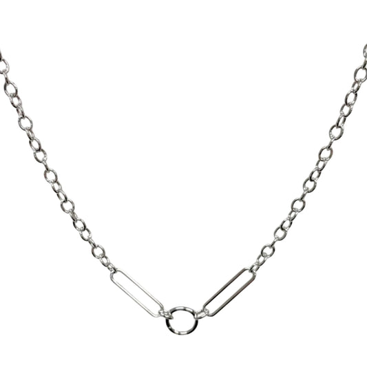 Sterling Silver Circle Enhancer Necklace