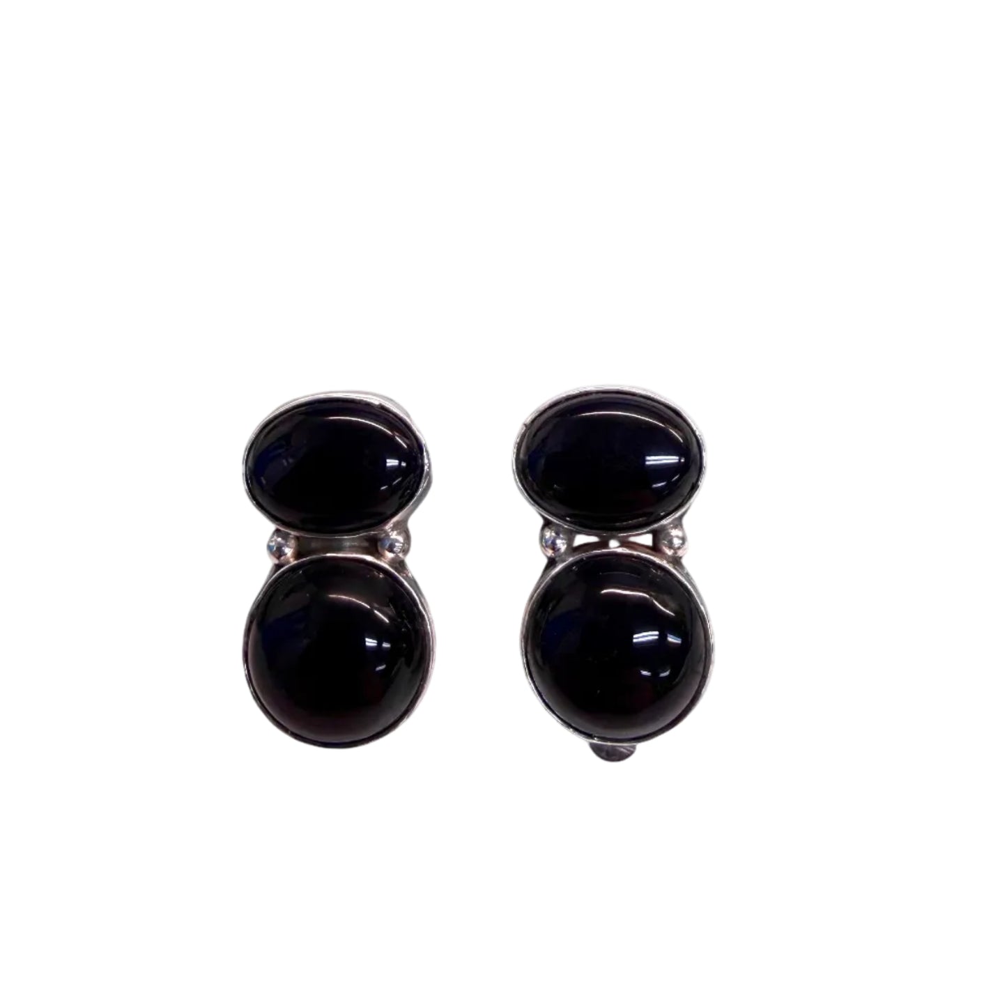 Double Black Onyx Clip Ons