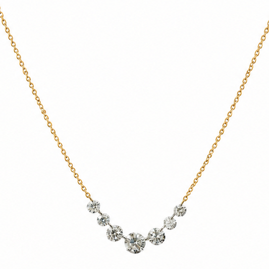 Graduated Lab Grown Drilled Diamond Necklace