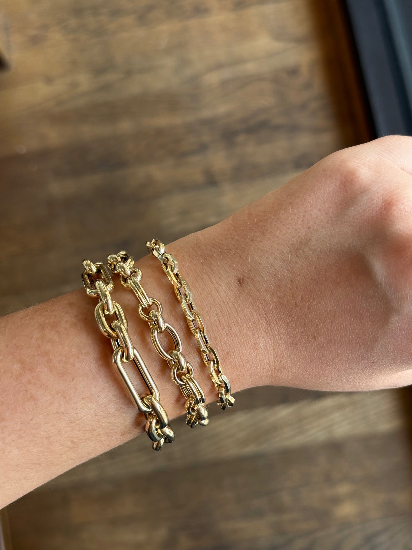 Double Link Gold Bracelet