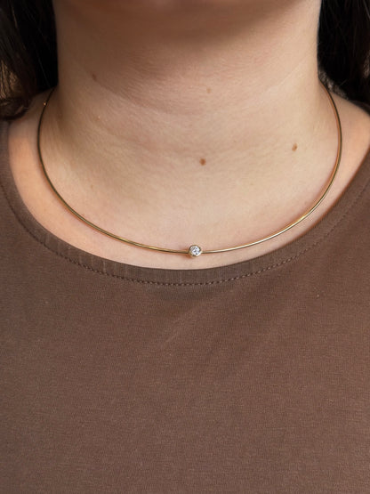 Bezel Set Diamond Collar