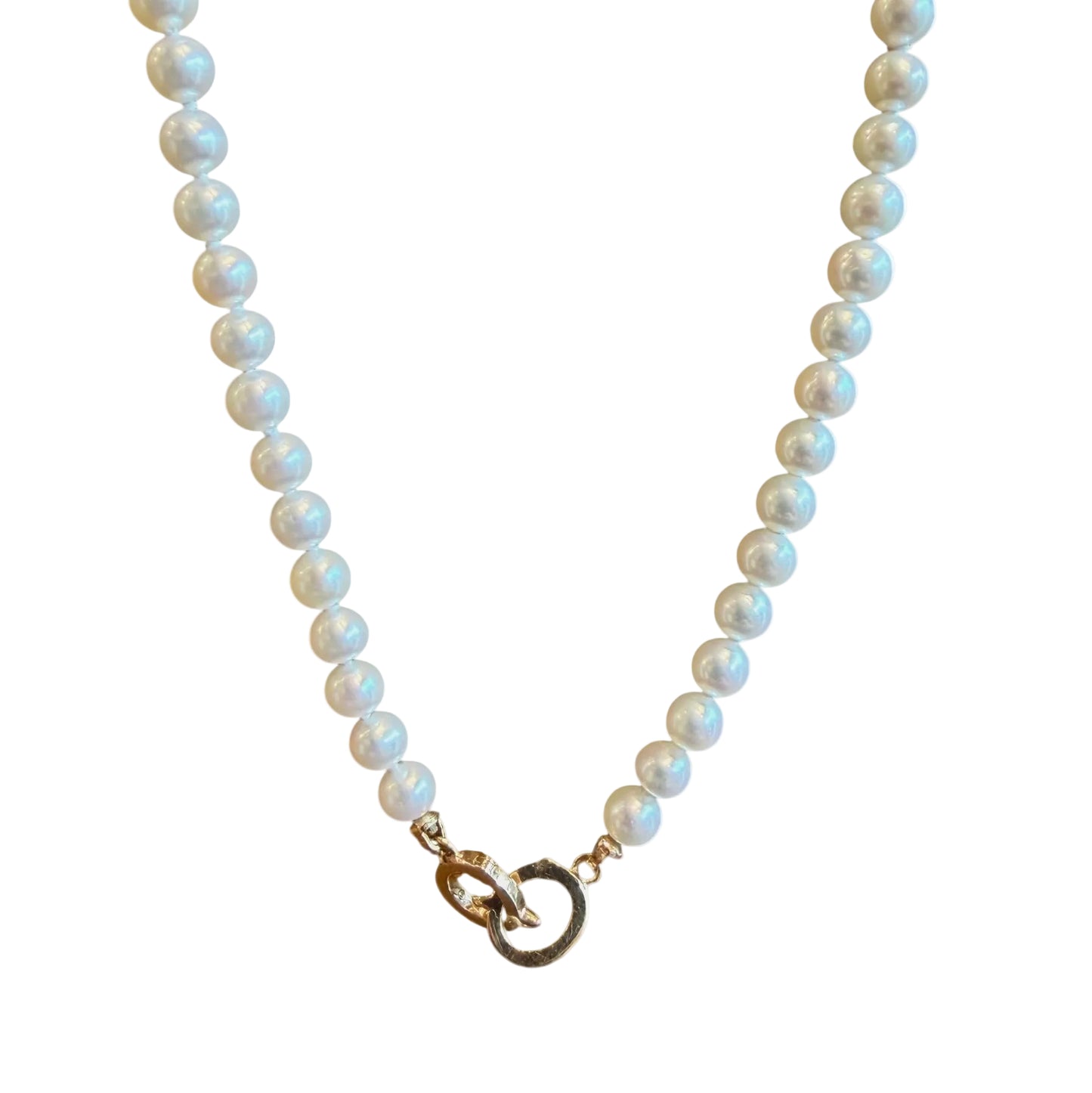 Pearl and Gold Double Enhancer Necklace