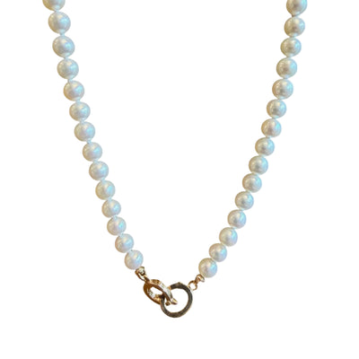 Pearl and Gold Double Enhancer Necklace