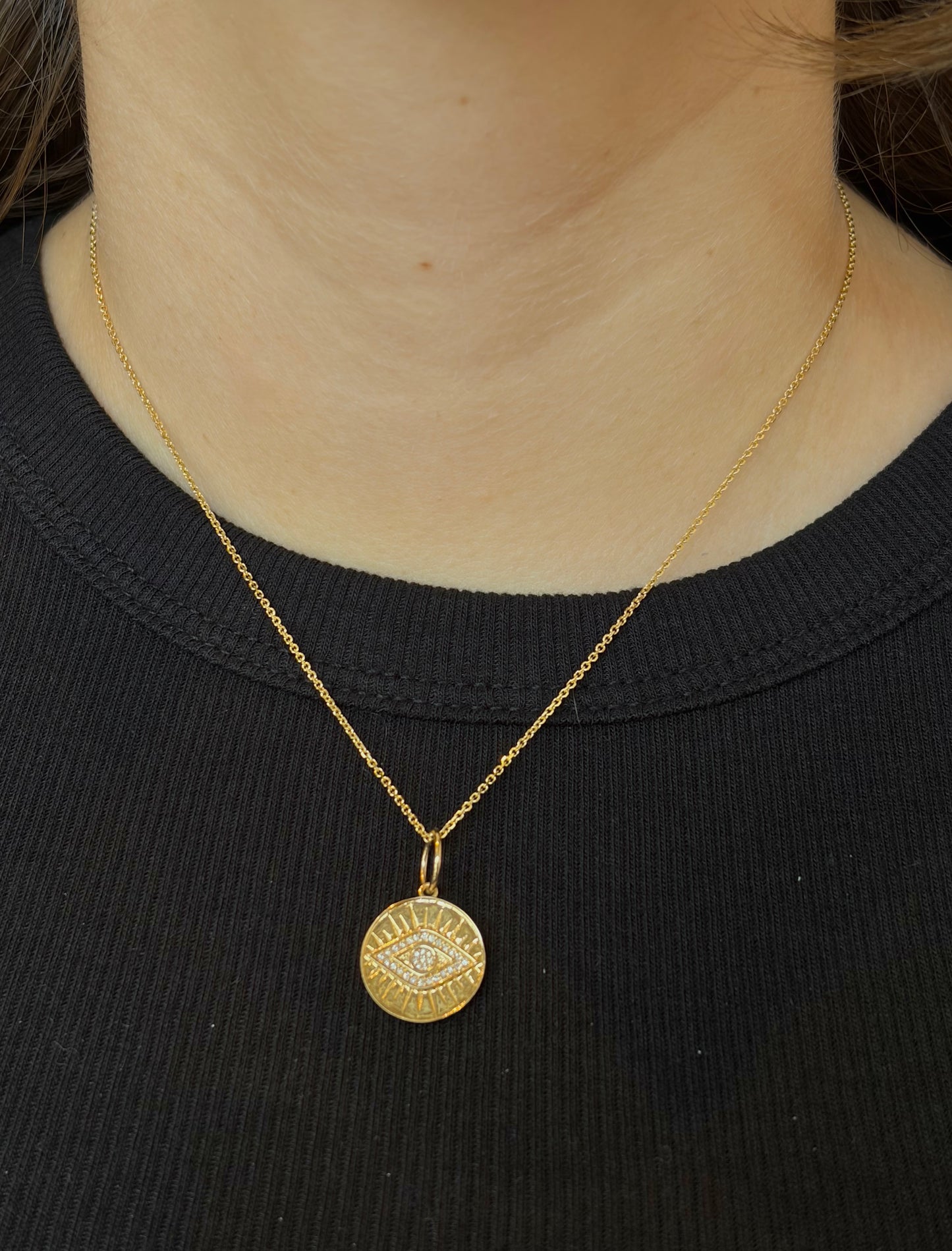 Diamond Evil Eye Pendant