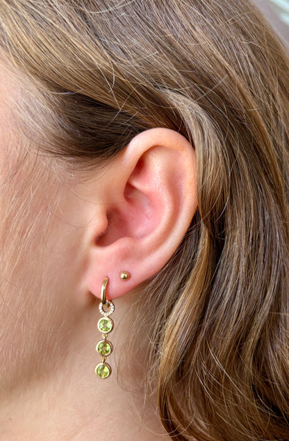 Peridot Triple Drop Earring Charms