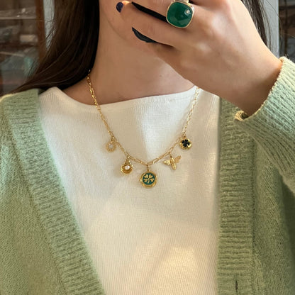 Paperclip Chain Charm Necklace