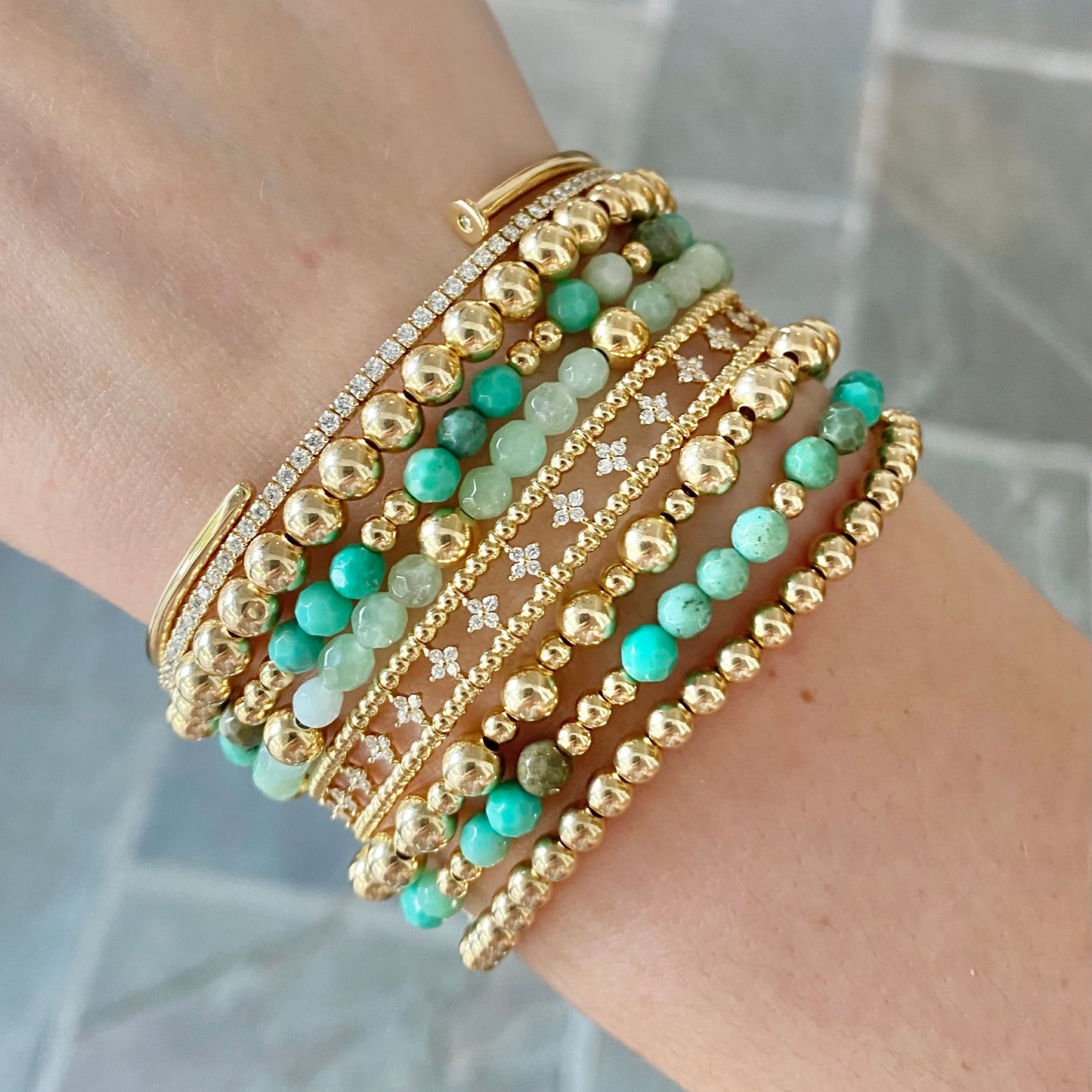 Gold Nail Cuff with Diamond Accent Bracelet
