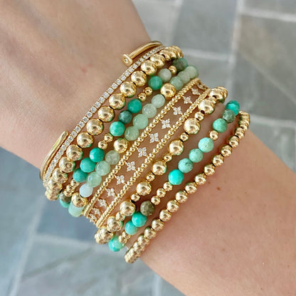 Gold Nail Cuff with Diamond Accent Bracelet