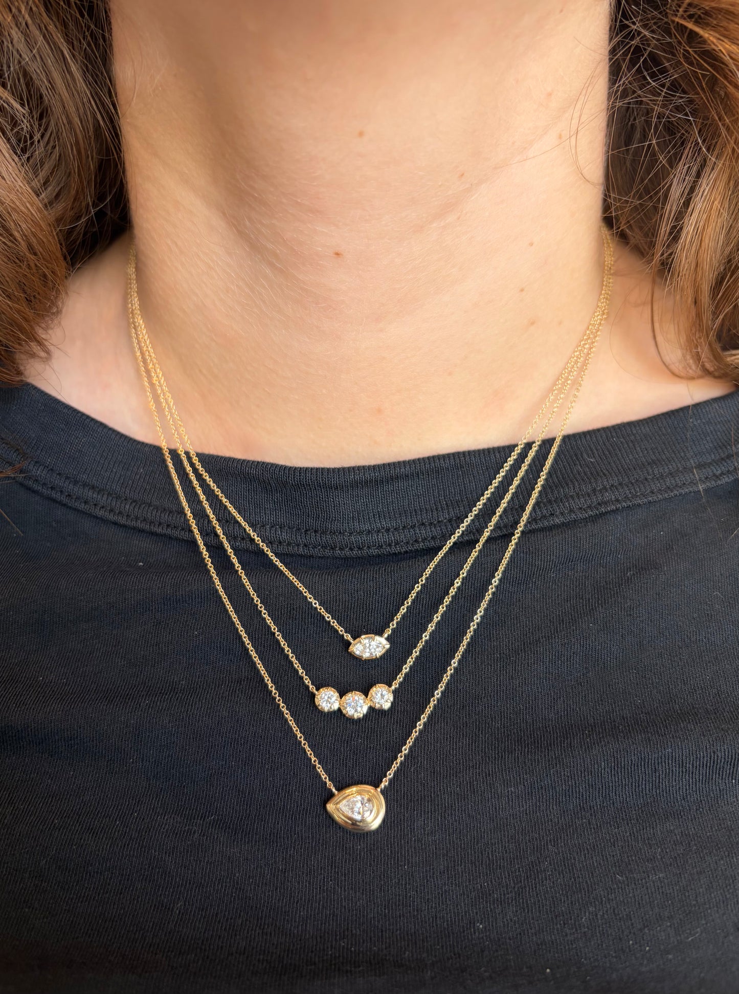 Lab Grown Diamond Marquise Cut Necklace