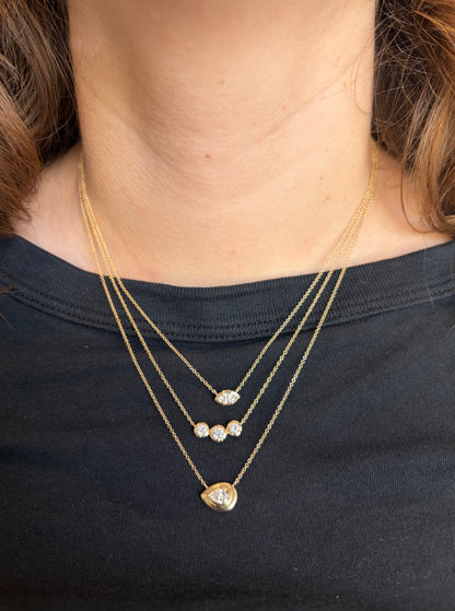 Lab Grown Diamond Marquise Cut Necklace