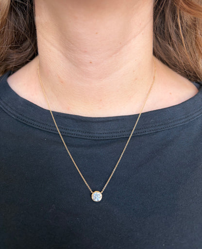 Lab Grown Diamond Solitaire Necklace