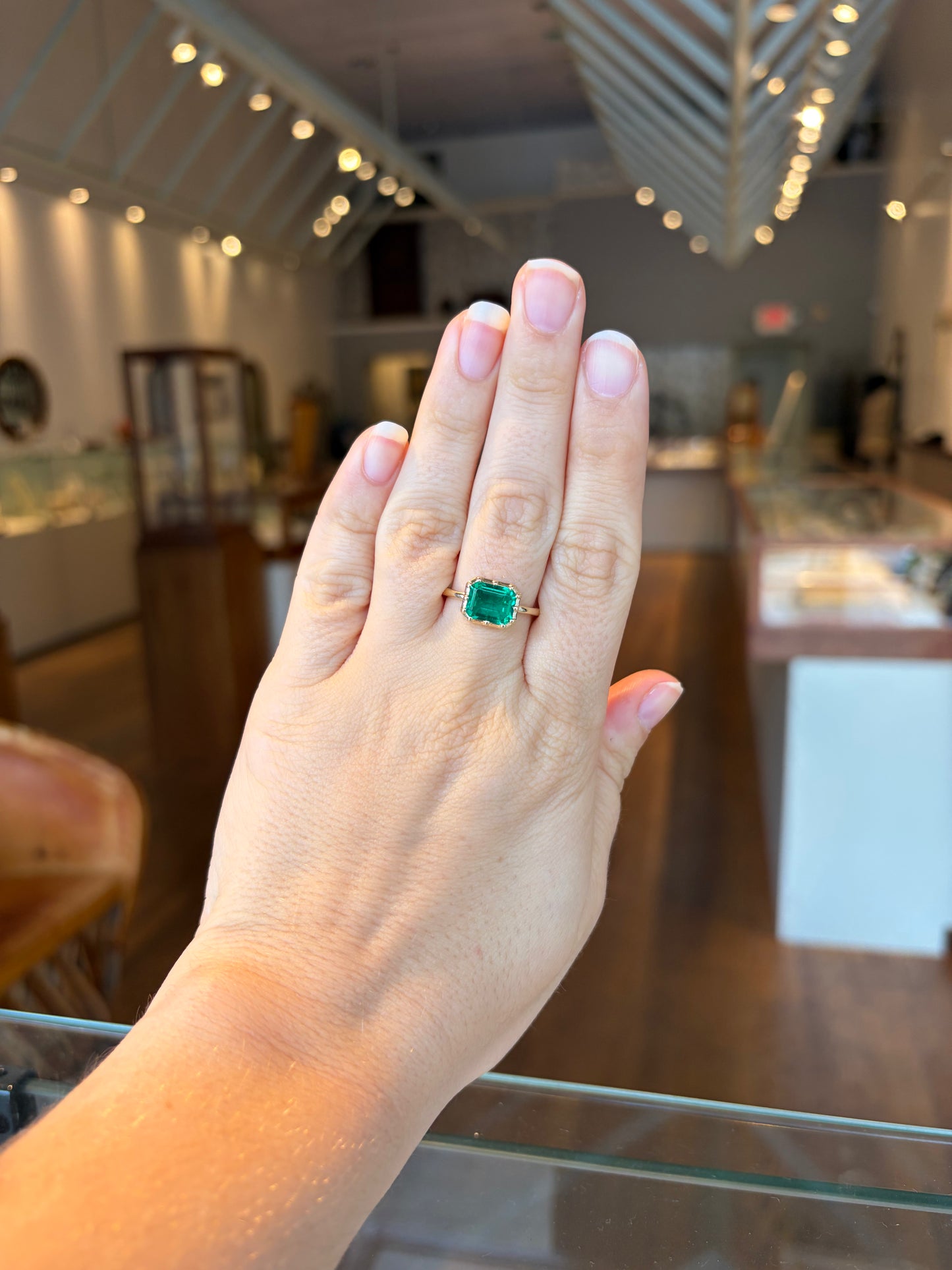 Lab Grown Emerald Ring