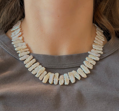 Blush Biwa Pearl Necklace