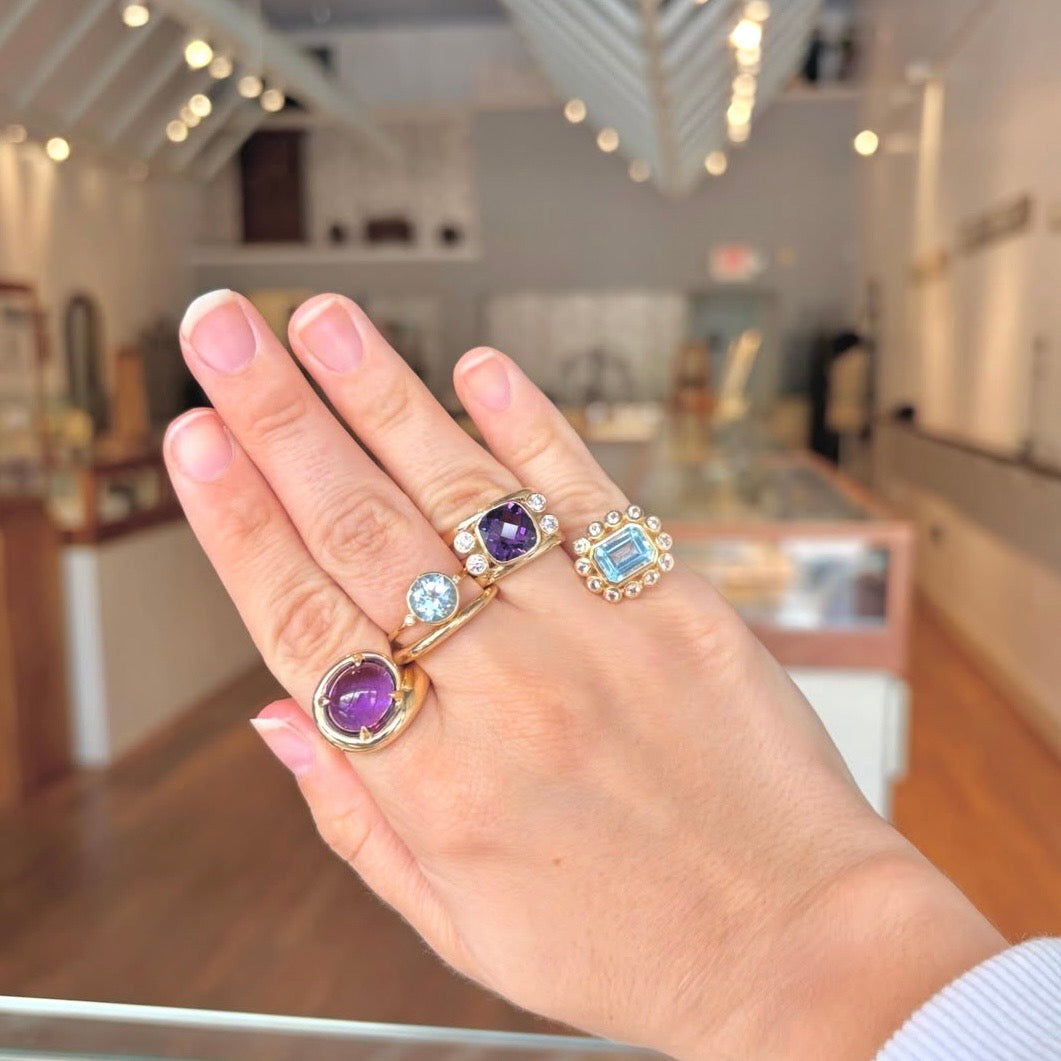 Amethyst Swirl Ring