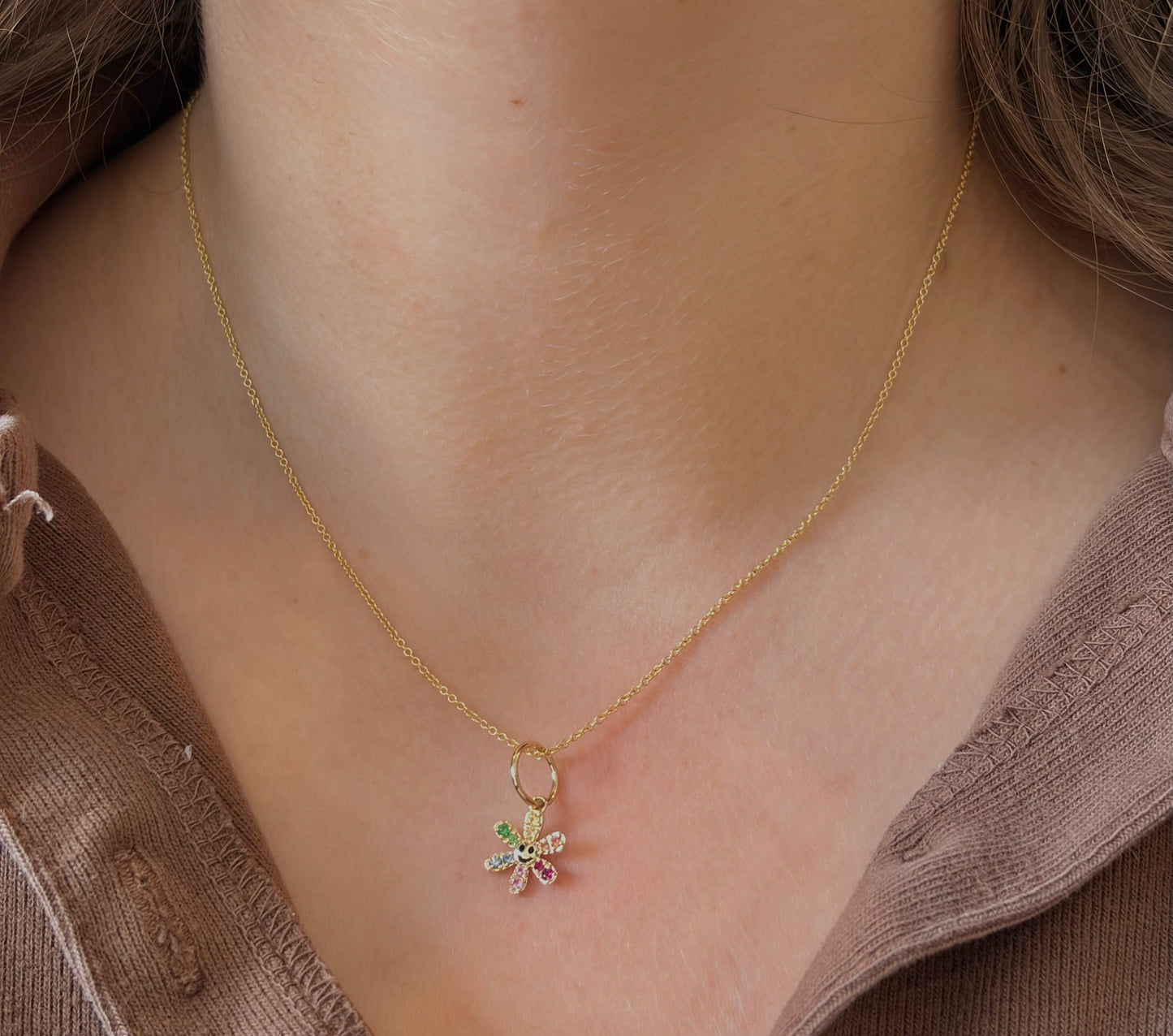 Smile Flower Multi-Color Pendant