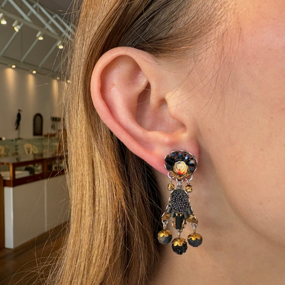 Obsidian Night Earrings