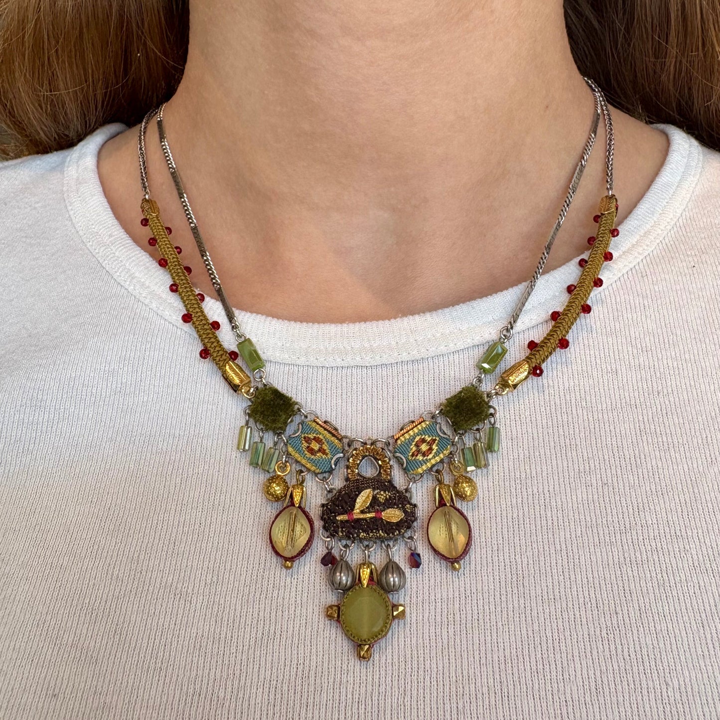 Vintage Gold Forest Necklace