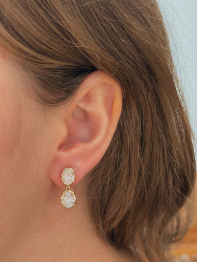 Lab Grown Diamond Double Drop Earrings