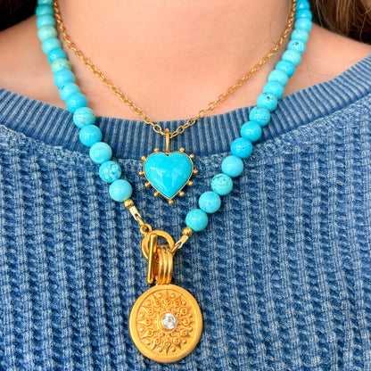 Turquoise Sundial Necklace