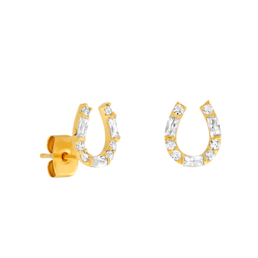 Horseshoe stud earrings